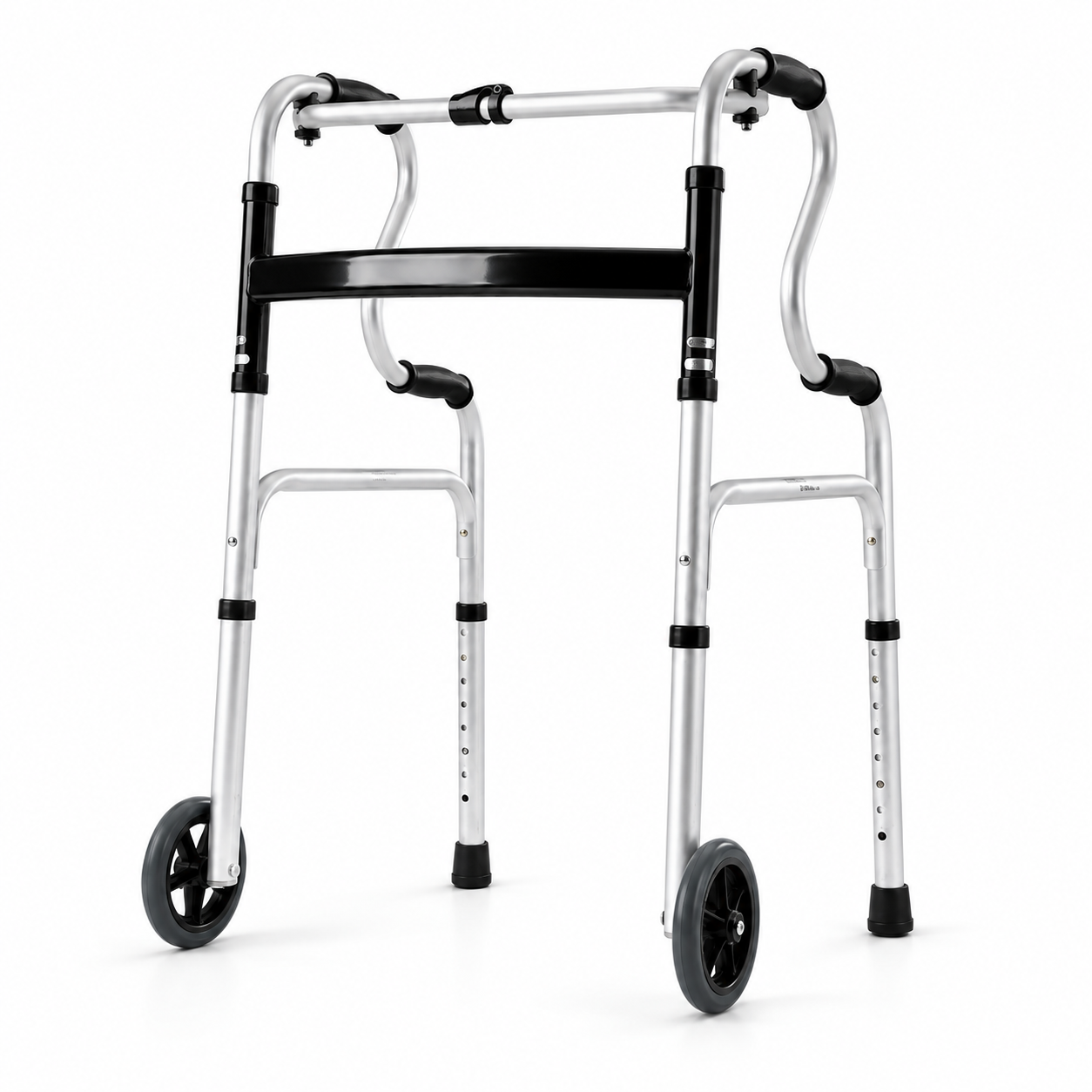 Elderly Folding Walker with Wheels | Tongkat Jalan Warga Emas | Walker Boleh Laras & Lipat | Height Adjustable