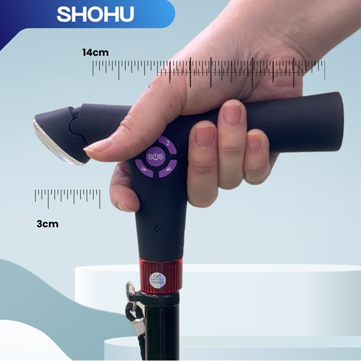 3-in-1 Safety Cane | Elderly Walking Stick | Adjustable Height | LED light | SOS Alarm | FM Radio