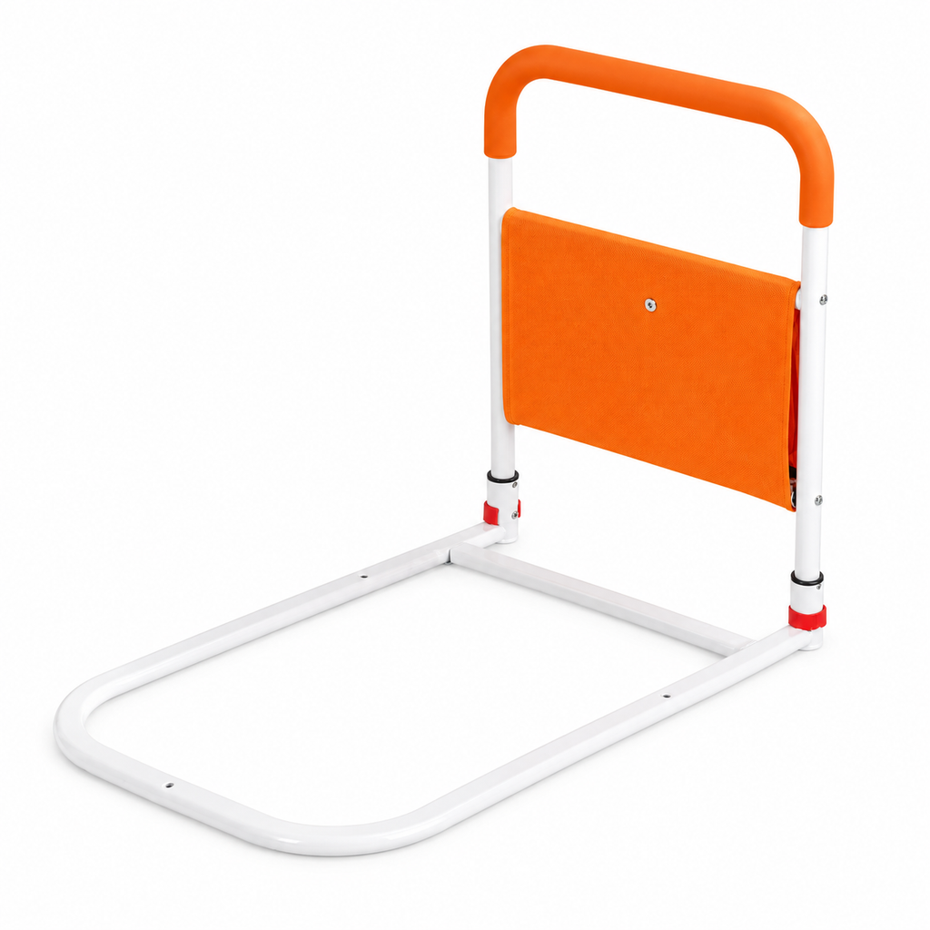 Elderly Bedside Support Frame with Storage Pocket | Anti-Slip Bedside Support Handle for Seniors