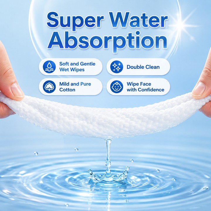Alloves Ultra Thick Wet Wipes | Purified Water | Pearl Grain Texture | Soft & Durable | Moisturizing