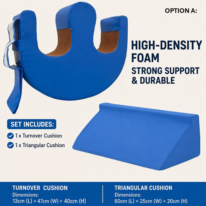 Elderly Bed Turning Aid Cushion | Anti Bedsore | Nursing Turnover Cushion with Support Wedge