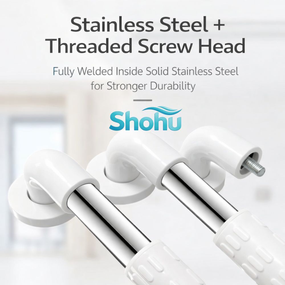 T-Shape Grab Bar | Heavy Duty Bathroom Safety Rail | Dual Horizontal Support | Elderly Fall Prevention Handle