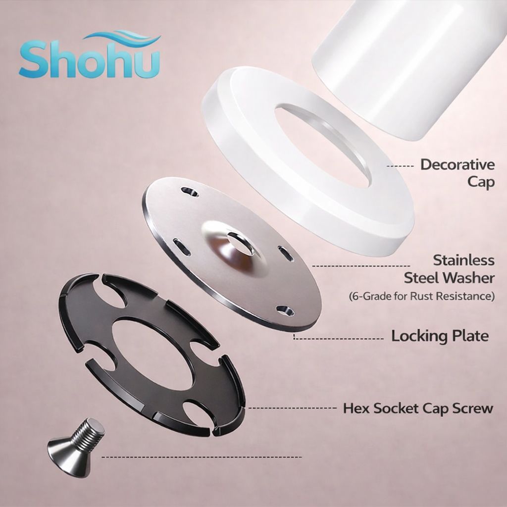 T-Shape Grab Bar | Heavy Duty Bathroom Safety Rail | Dual Horizontal Support | Elderly Fall Prevention Handle