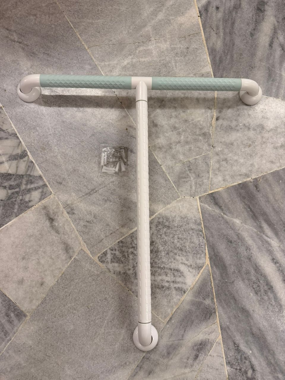 T-Shape Grab Bar | Heavy Duty Bathroom Safety Rail | Dual Horizontal Support | Elderly Fall Prevention Handle